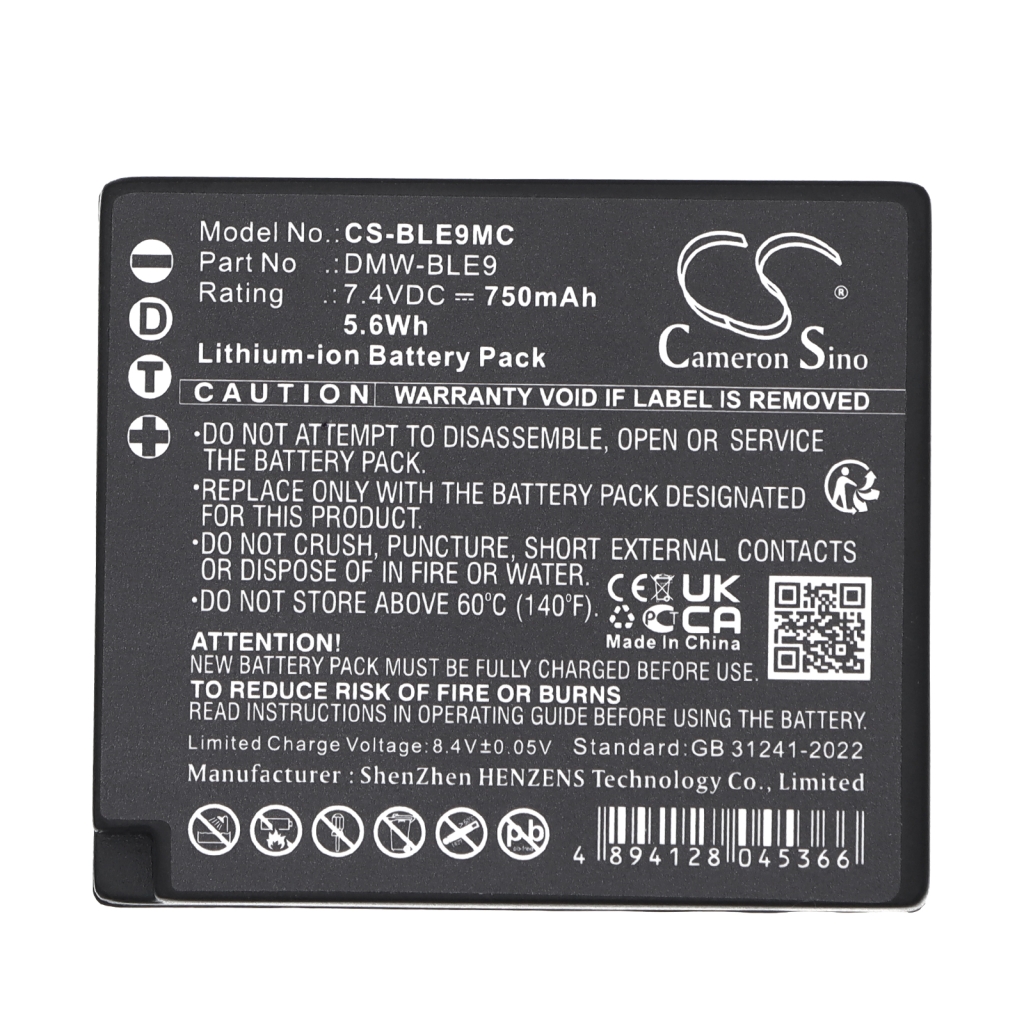 Battery compatible with Panasonic CS-BLE9MC
