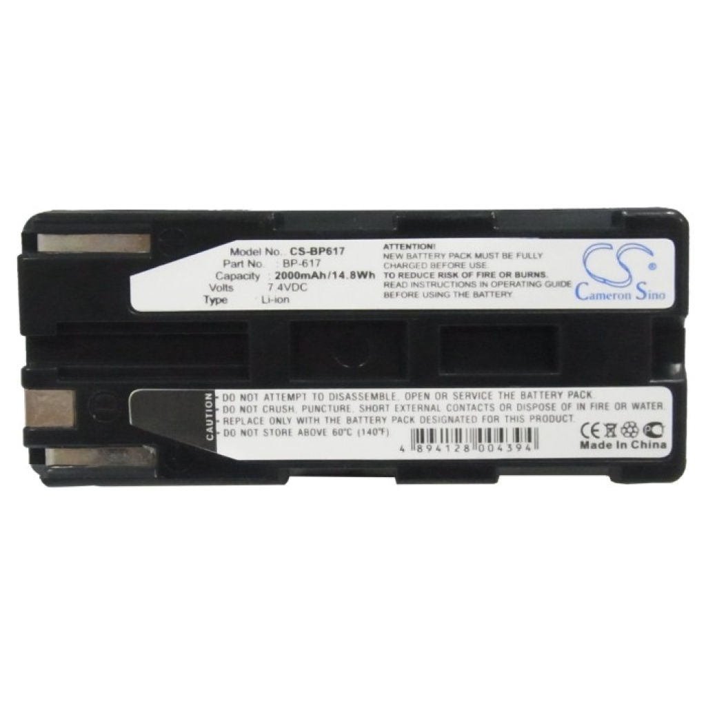 Cameron Sino CS-BP617 Canon BP-617 7,4V 2000mAh Frontetikett