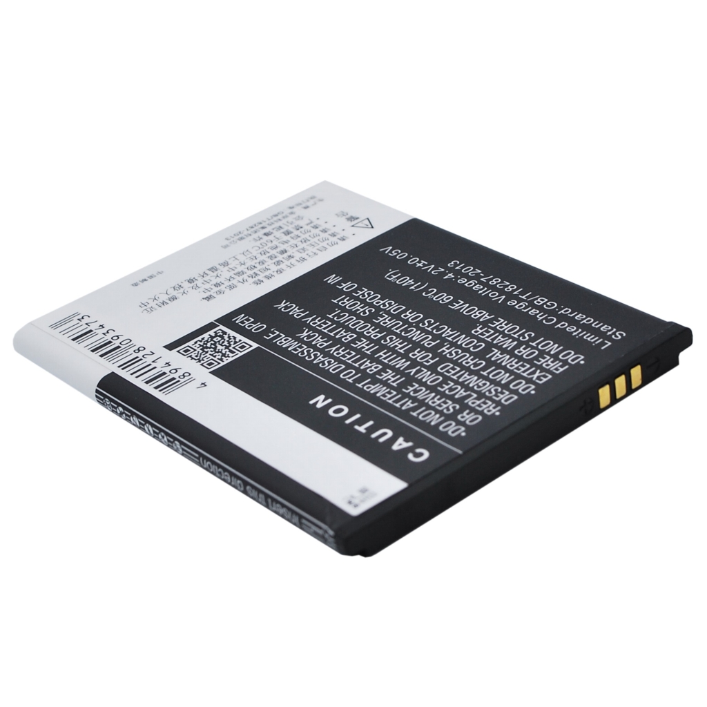 Seitenkantenansicht des dünnen flachen CS-CP8190SL Pouch-Akkus mit schlankem Profil und Kontakten