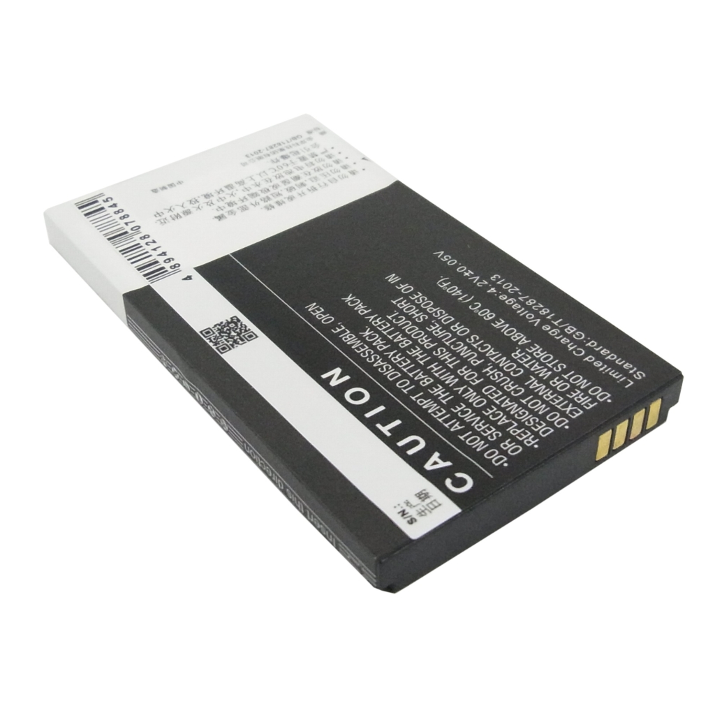 Cameron Sino CS-CPD230SL Akku, Warnseite mit Strichcode und Kontakten