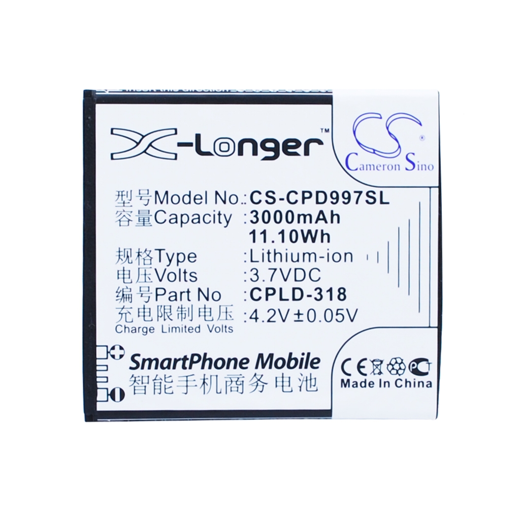 Cameron Sino CS-CPD997SL Li-ion Akku 3000mAh 3,7V für smartphone Coolpad