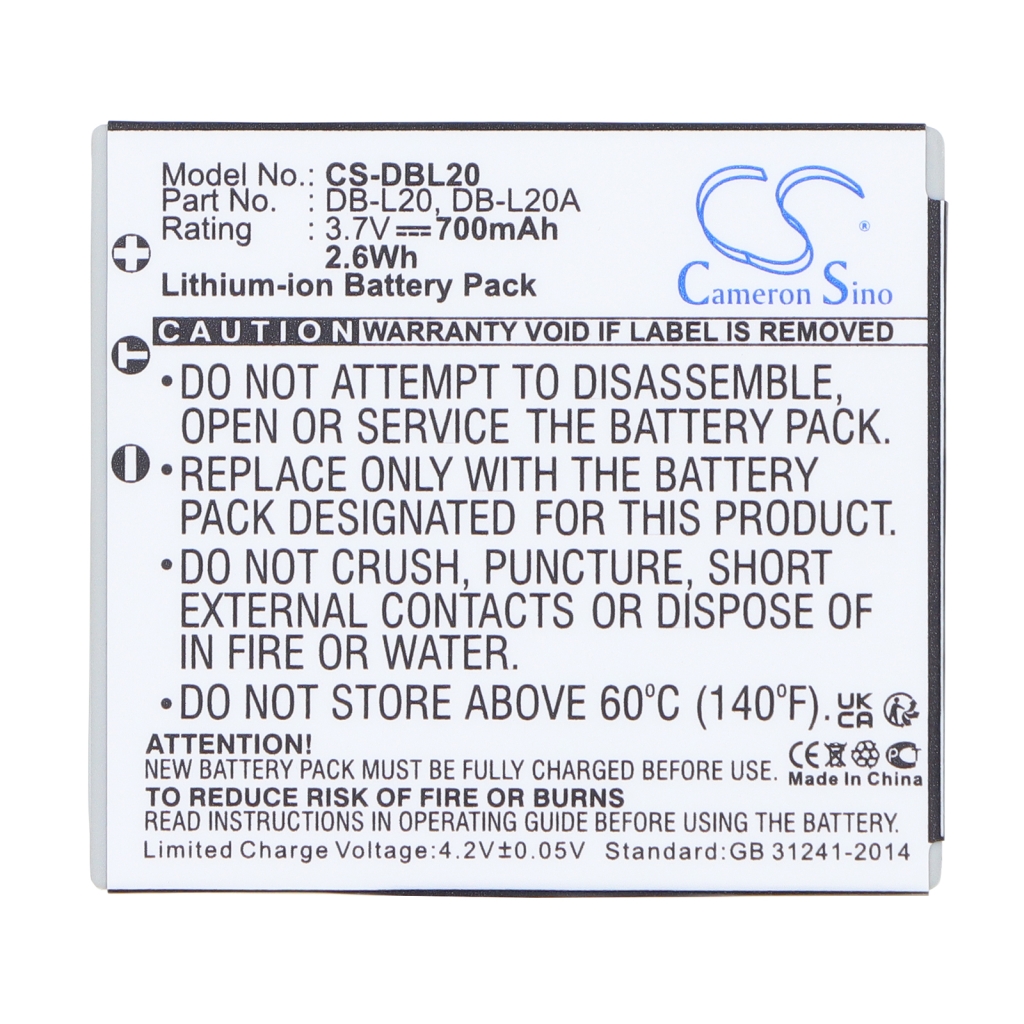 Kamera Akkus Sanyo CS-DBL20