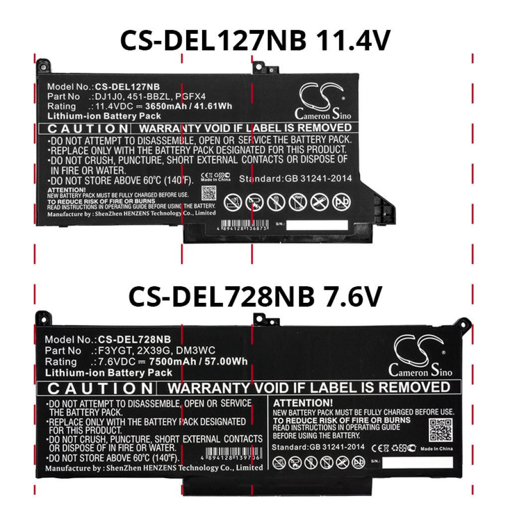 Notebook battery DELL N001L7280-D2506CN