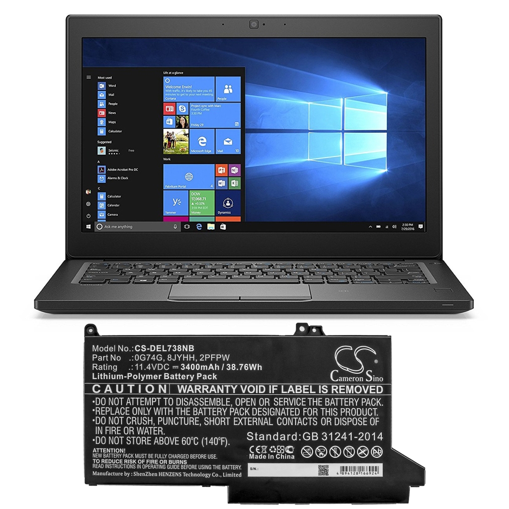 Laptop Akkus DELL Latitude 12 7280