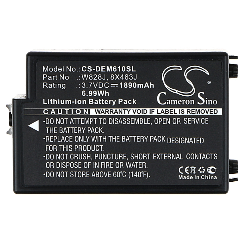 CS-DEM610SL Dell scanner battery – front label 3.7V 1890mAh 6.99Wh