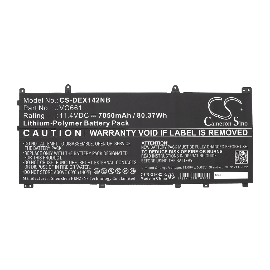 Notebook battery DELL CS-DEX142NB