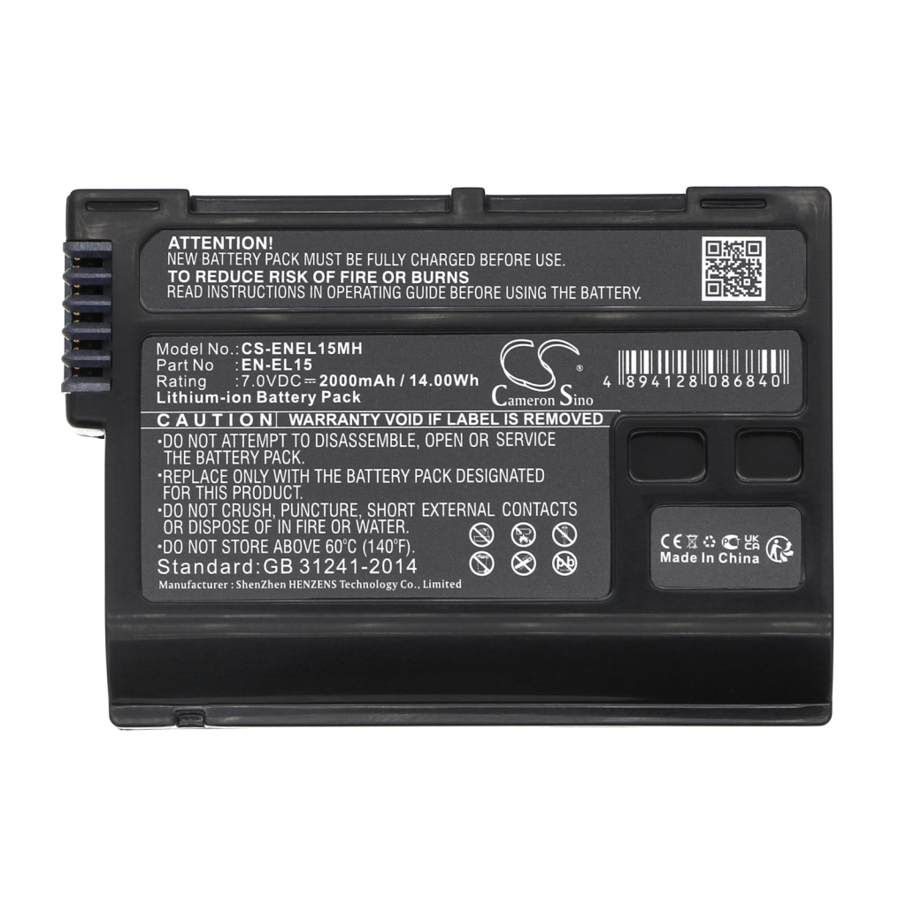 Battery Replaces EN-EL15A