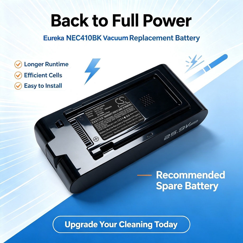 Battery compatible with Eureka CS-ERC410VX