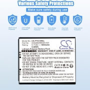 Battery compatibleWith BarCode, Scanner Battery