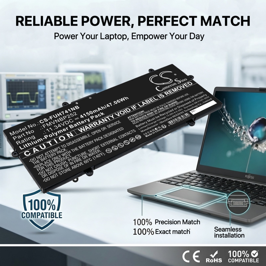 Batteries compatible with Fujitsu LifeBook U7411/G U7511/G CS-FUH741NB