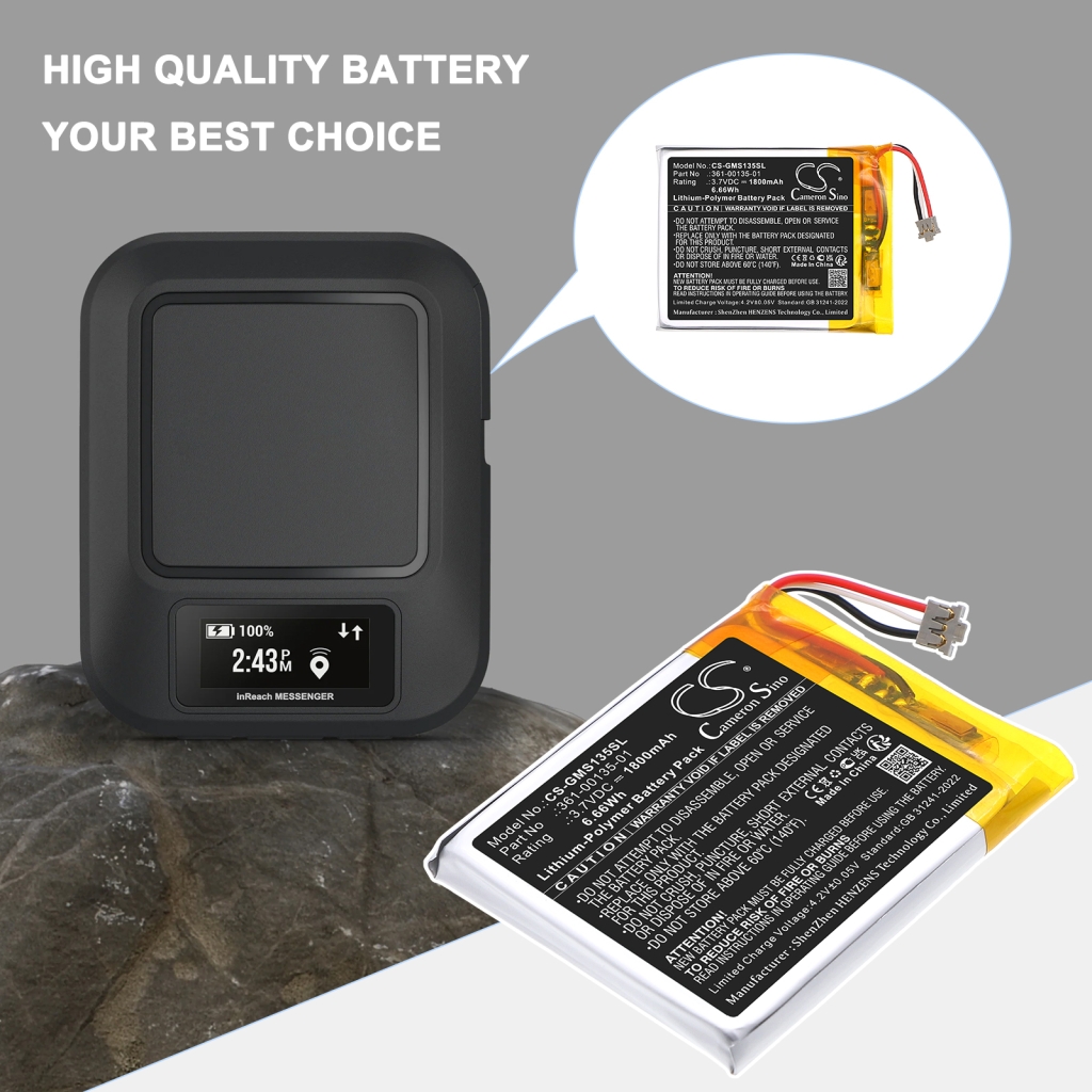 Navigationssysteme Akkus Garmin CS-GMS135SL