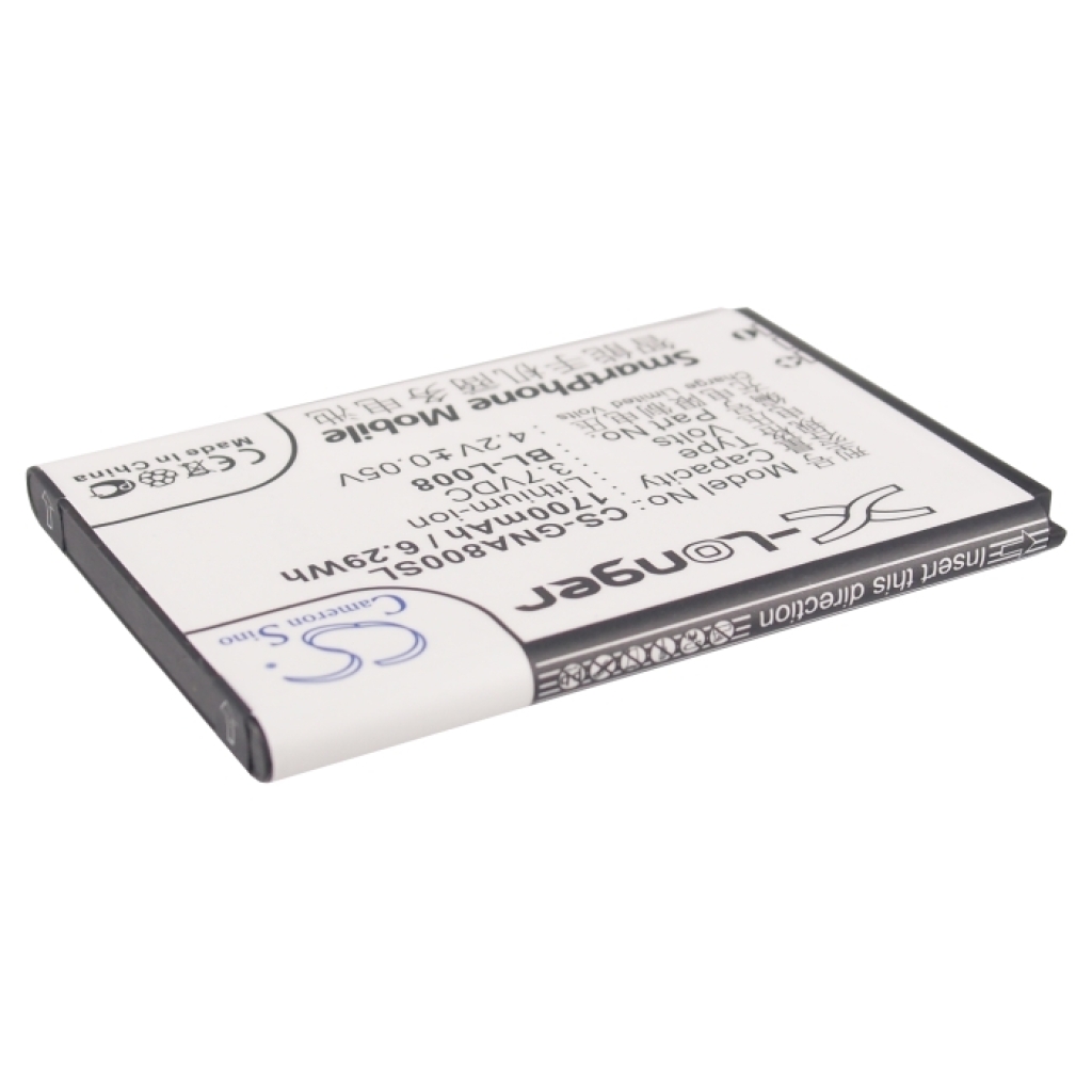 Cameron Sino X-Longer CS-GNA800SL Rücketikettansicht: 1700mAh, X-Longer Etikett