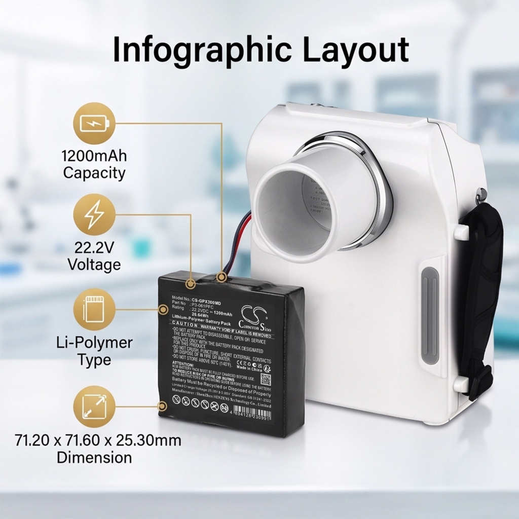Battery for GENORAY Portable X-RAYS