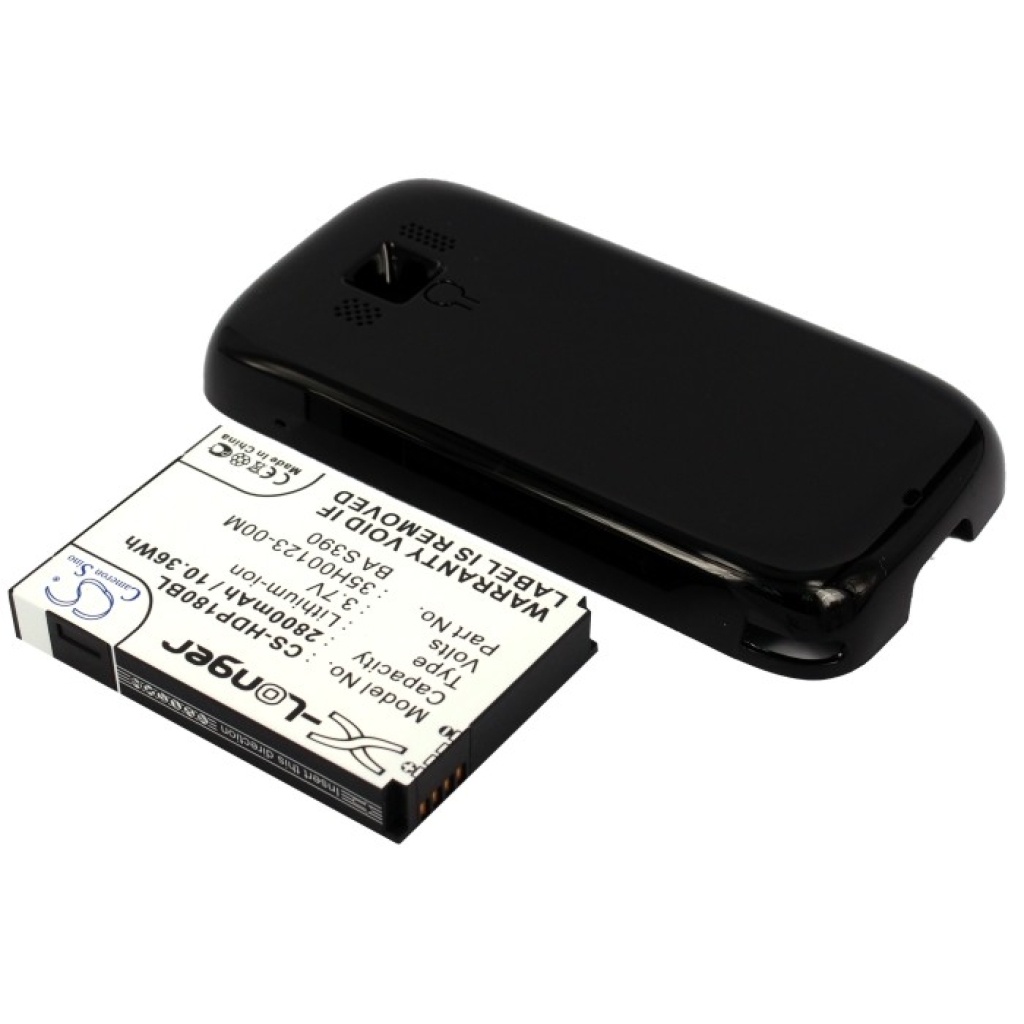 CS-HDP180BL X-Longer battery and black cover HTC Smart top view