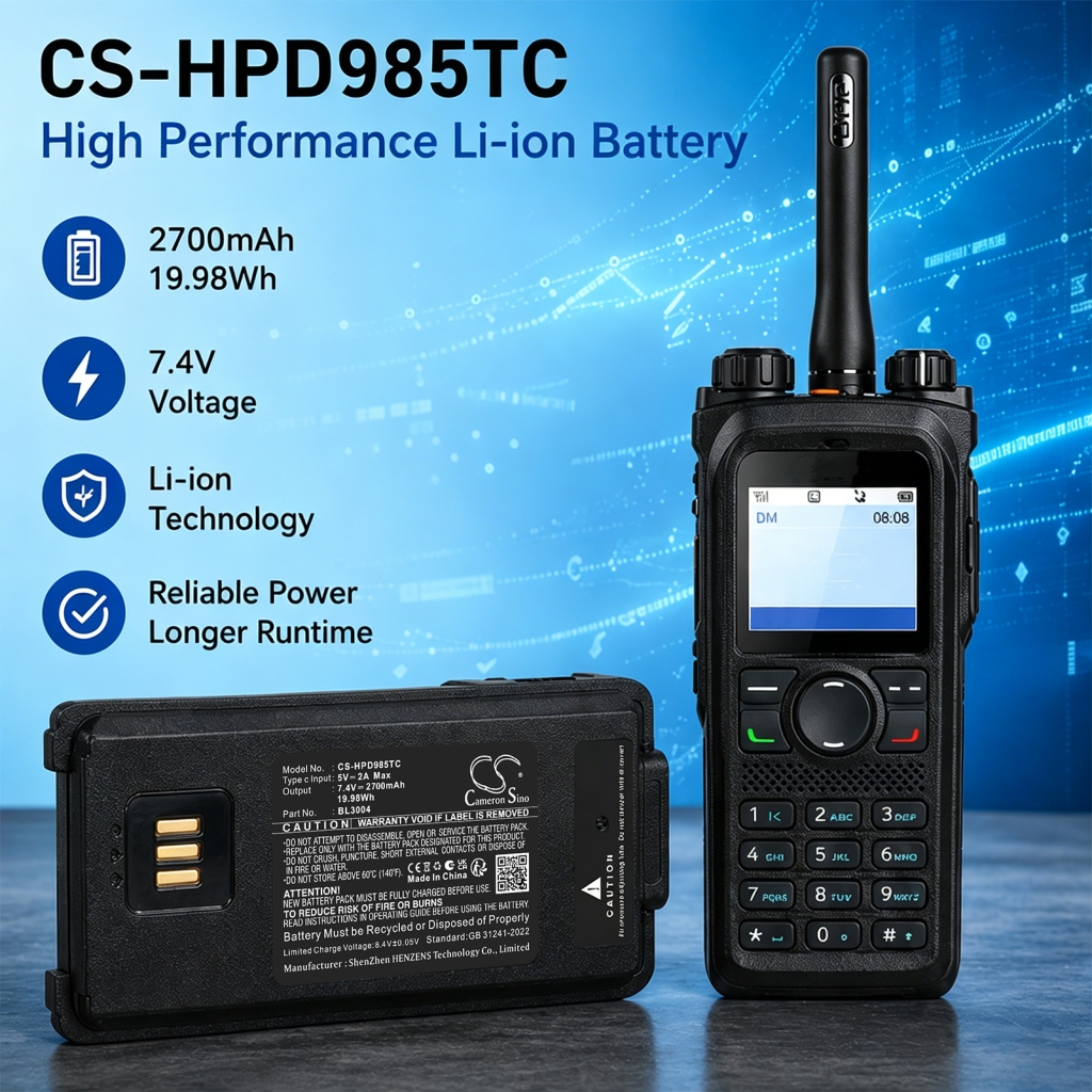 Akku kompatibel mit Hytera CS-HPD985TC
