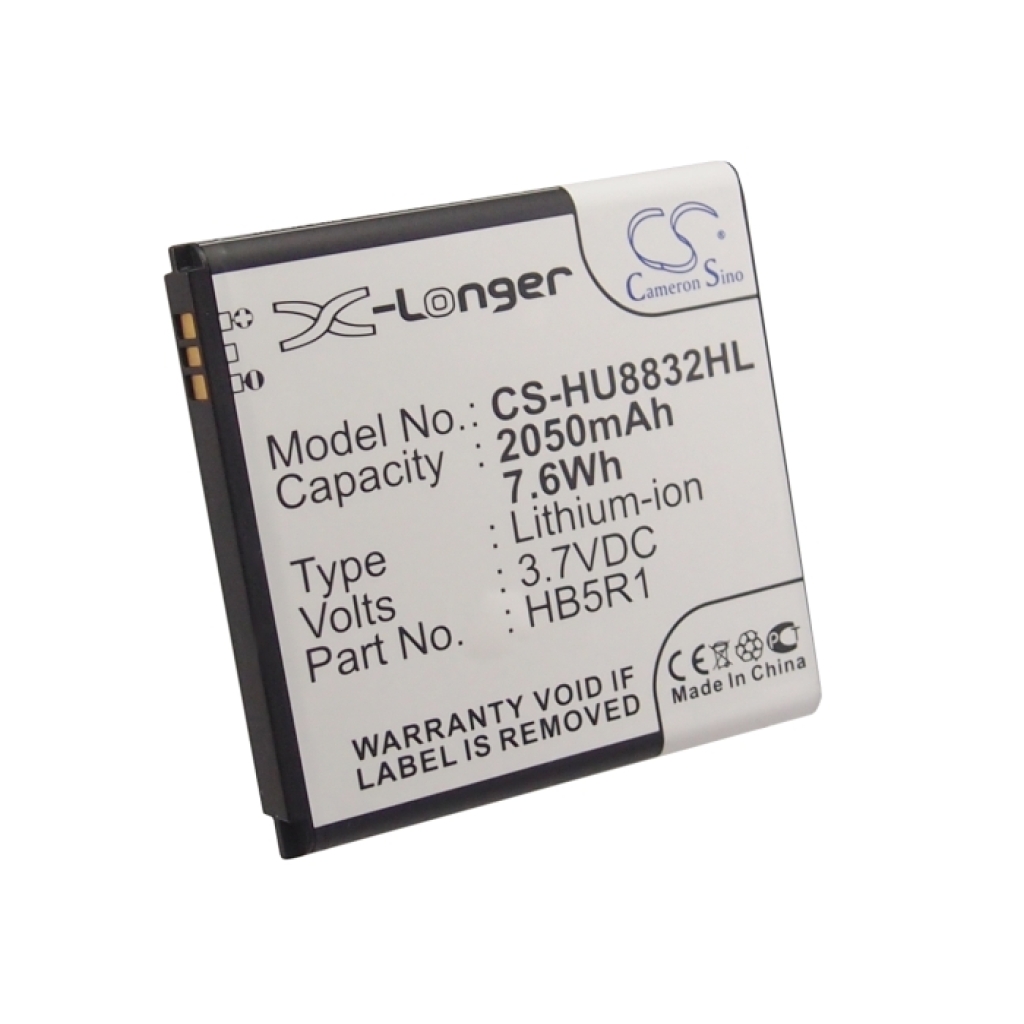 Cameron Sino CS-HU8832HL gut lesbare Etikettansicht: 2050mAh 7,6Wh 3,7VDC HB5R1