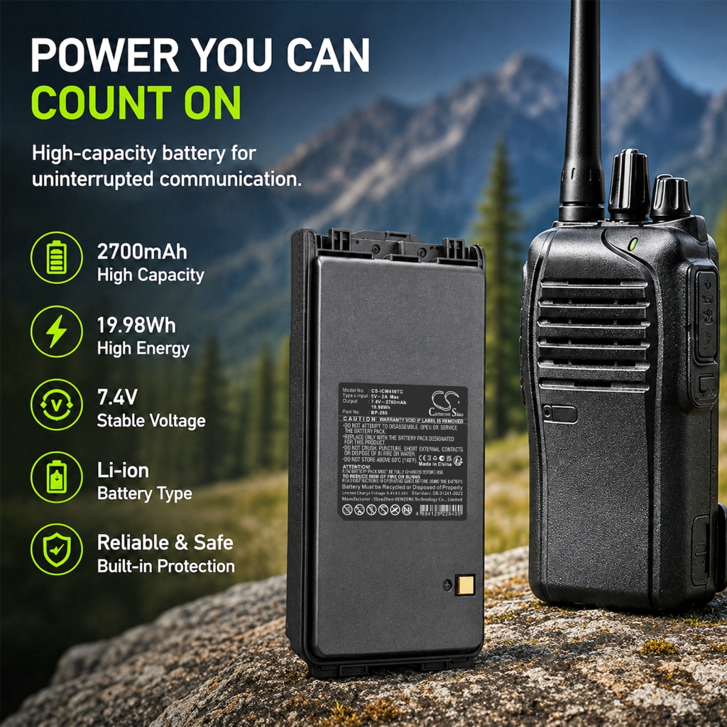 Akku kompatibel mit Icom CS-ICM410TC