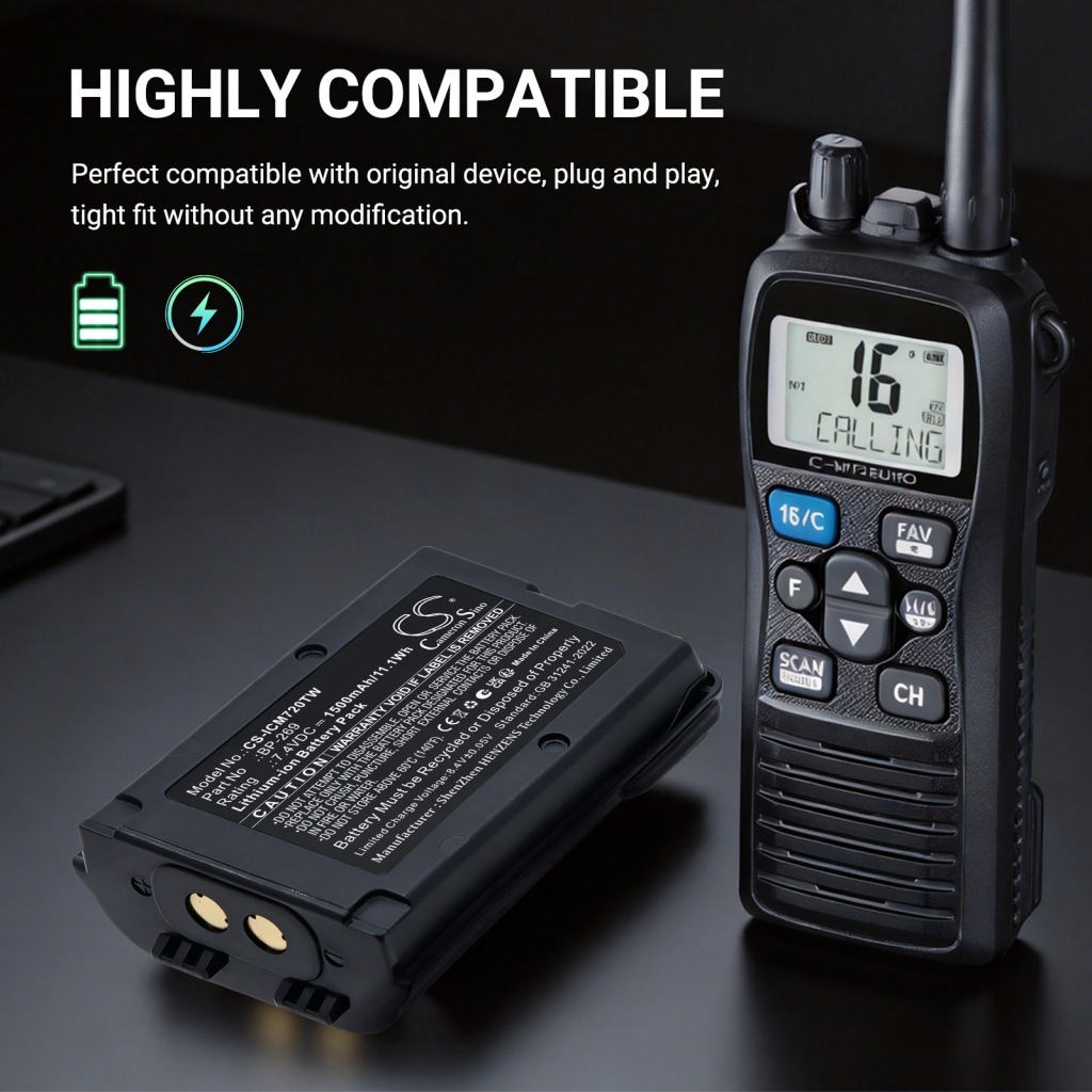 Akku kompatibel mit Icom CS-ICM720TW