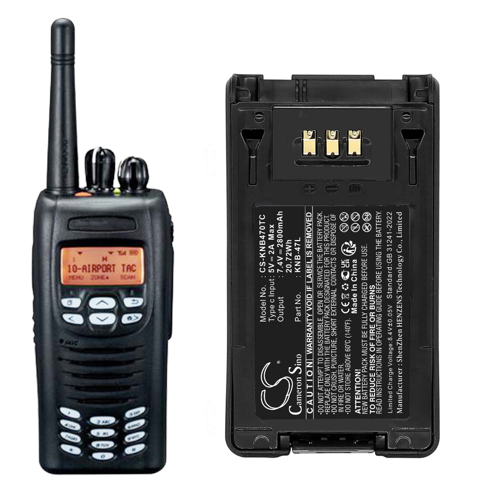 Walkie-Talkie Akkus Kenwood CS-KNB470TC
