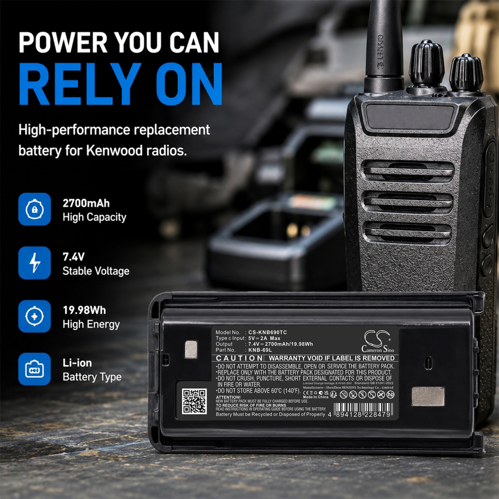 Akku kompatibel mit Kenwood CS-KNB690TC