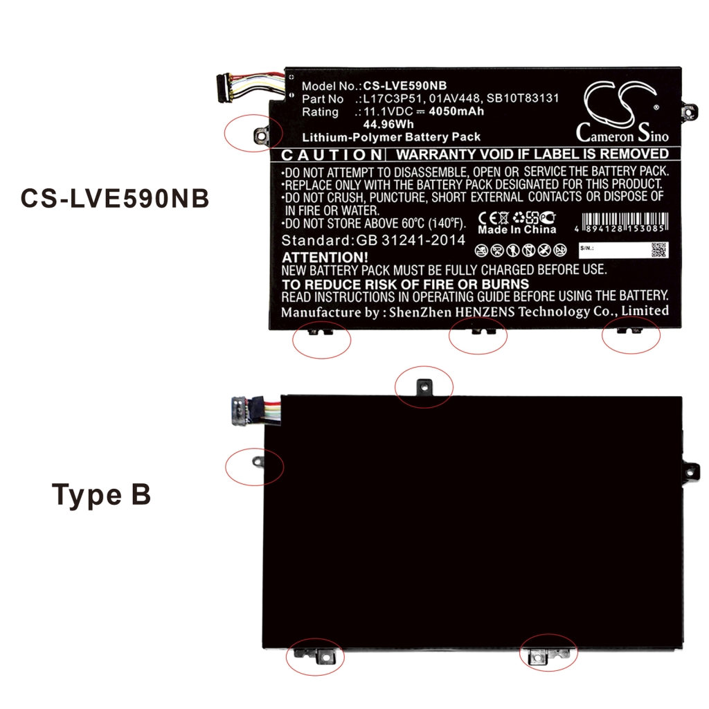 Laptop Akkus Lenovo ThinkPad E485