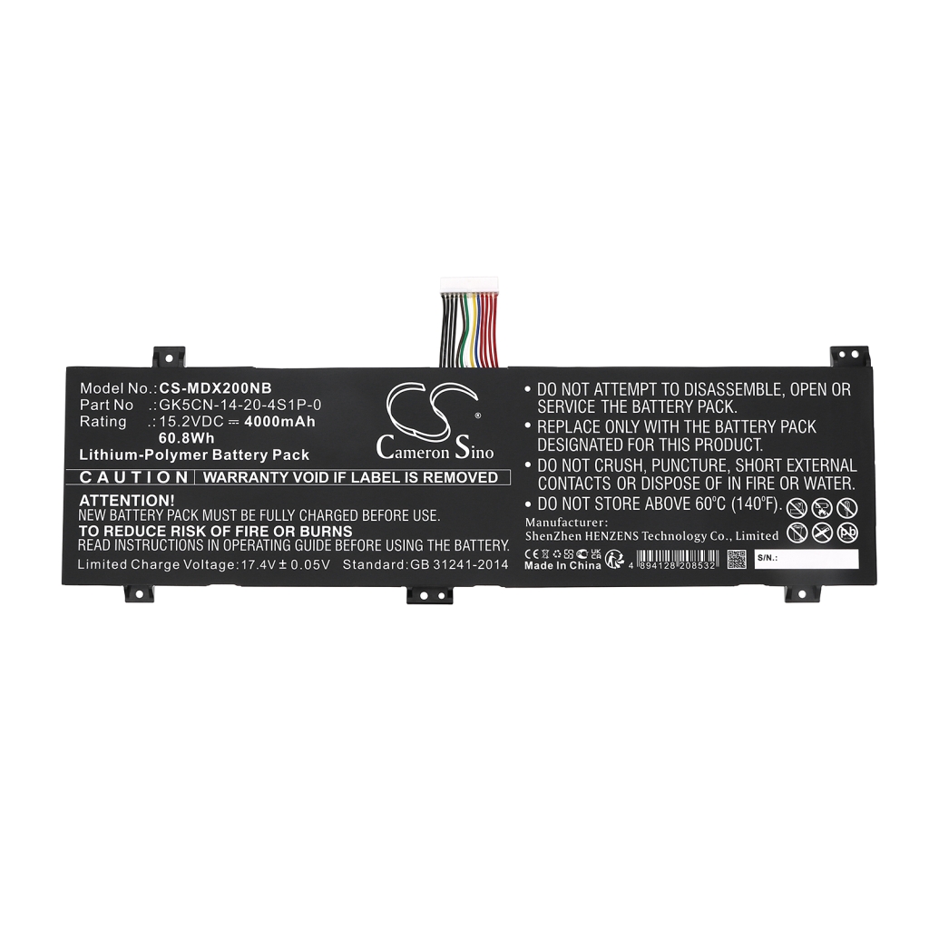 Notebook battery Tongfang CS-MDX200NB