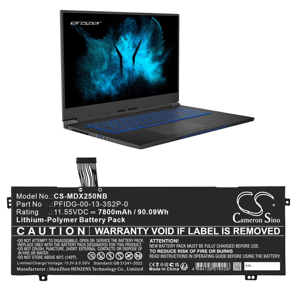Notebook battery Medion Erazer Beast X10 (CS-MDX250NB)