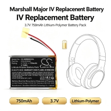 Compatible battery replacement for Marshall VDL603040
