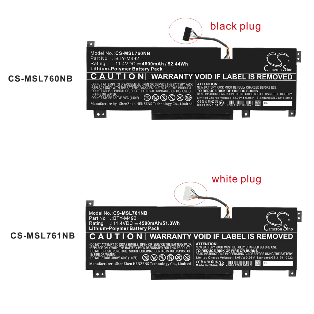 Battery for MSI Katana GF76 11UD-059XTR