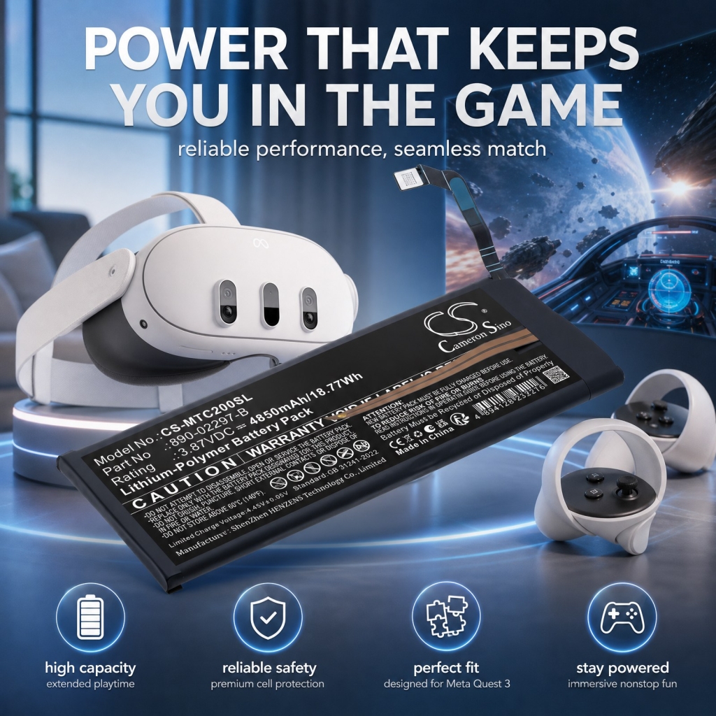 Battery compatible with VR battery