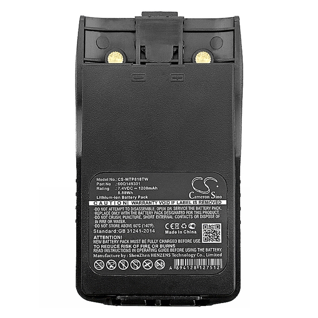 Compatible battery replacement for Motorola 60Q149301