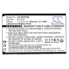 Compatible battery replacement for Nokia BK-BL-5C,BL-05,BL-5C,BL-5CA,BL-5CB...