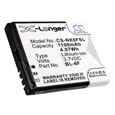 Compatible battery replacement for Nokia BL-6F,N6F10T