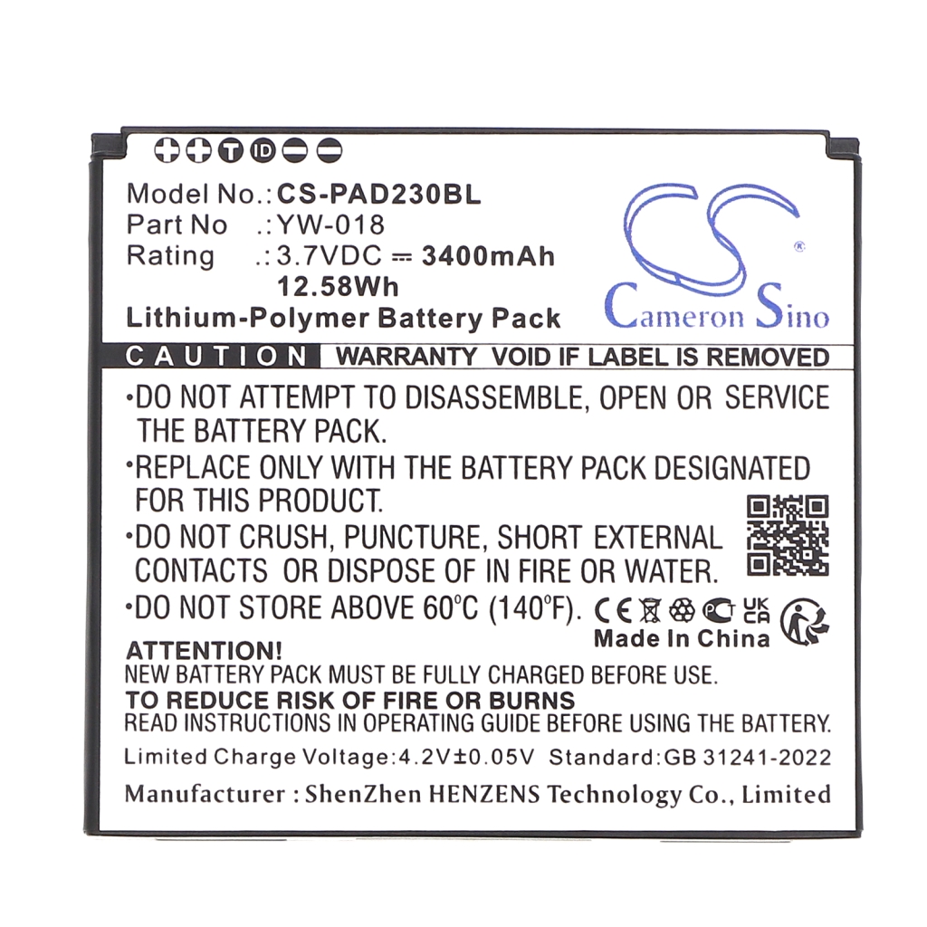 Payment Terminal Battery Pax CS-PAD230BL