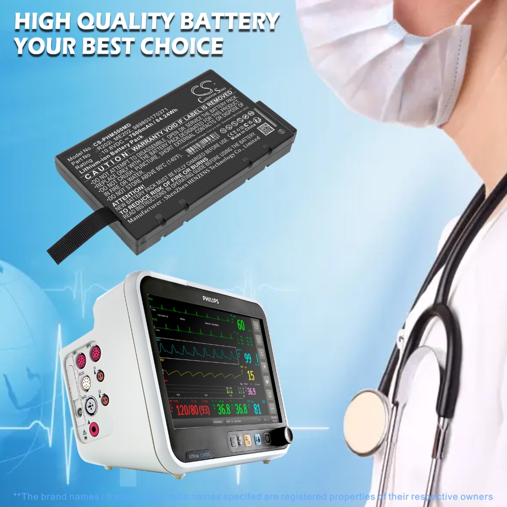 Akku kompatibel mit Philips CS-PHM500MD
