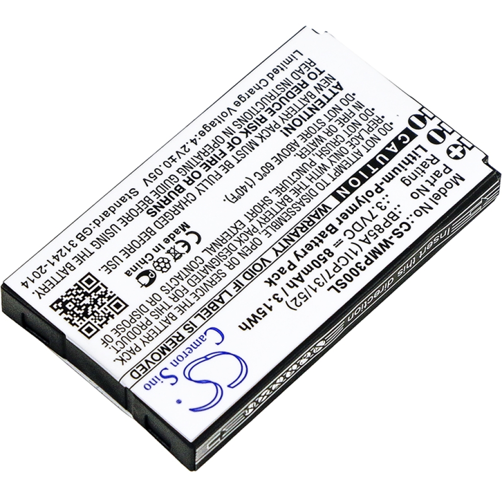 Compatible battery replacement for Wm systems BP85A (1ICP7/31/52)