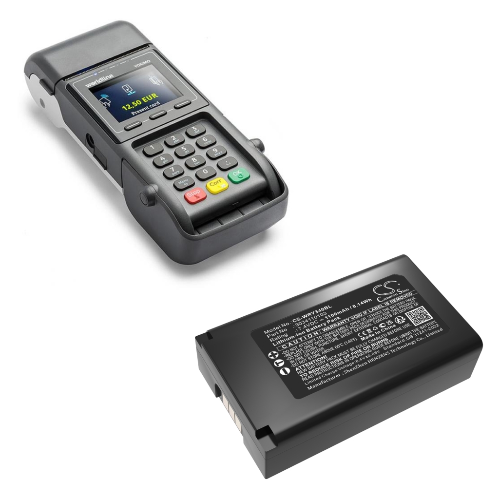 Bezahlterminal Akkus Worldline CS-WRY340BL
