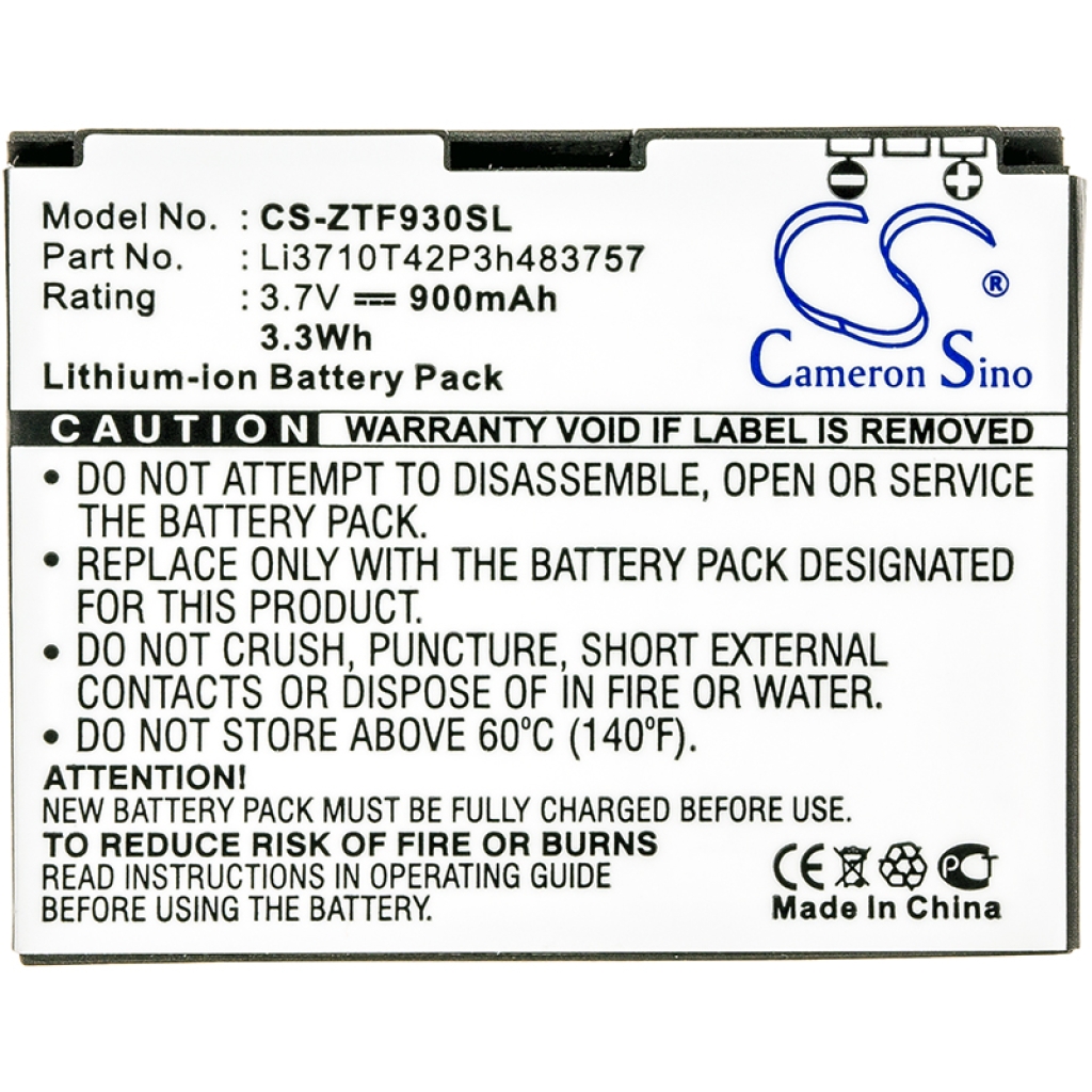 Compatible battery replacement for Verizon LI3710T42P3H483757