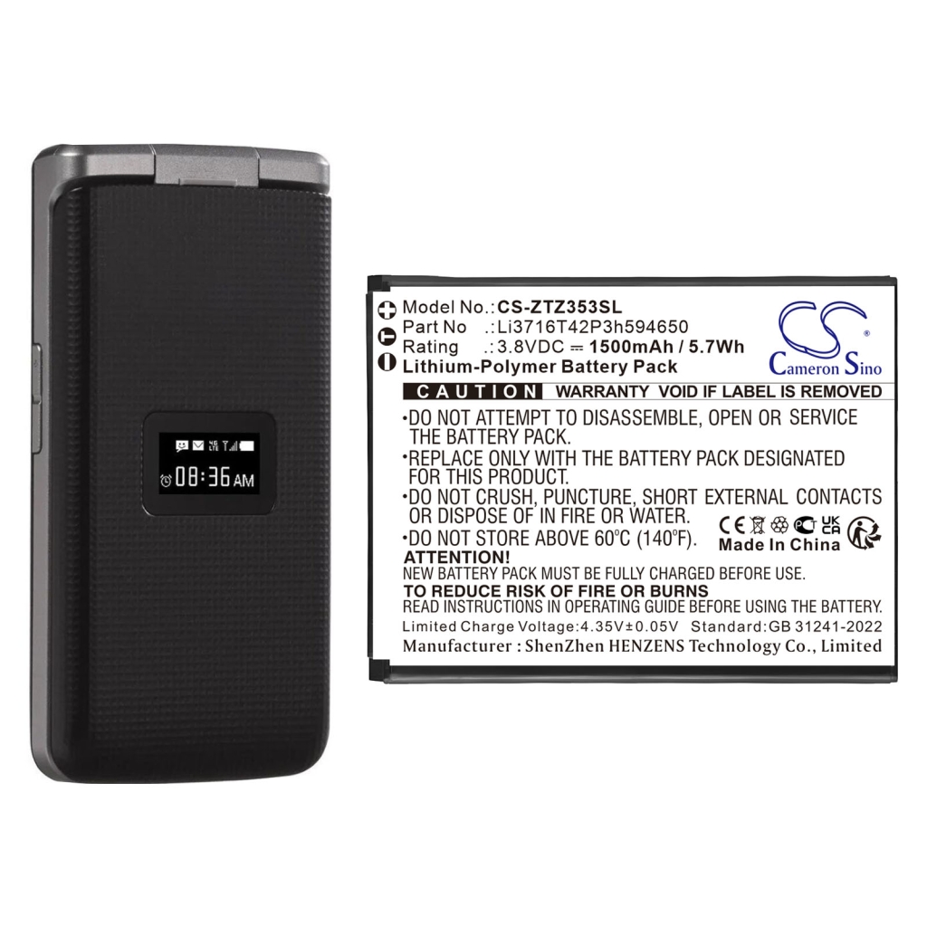 Batterie Ersetzt Li3716T42P3h594650