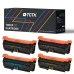 TCTK Toner 504A 507A CRG-723 4er Set CMYK kompatibel mit Canon i-SENSYS LBP7780Cx, für imageRUNNER LBP5480, für LaserJet 500 color M551dn M551n M551xh M570 M575, ersetzt CE250A